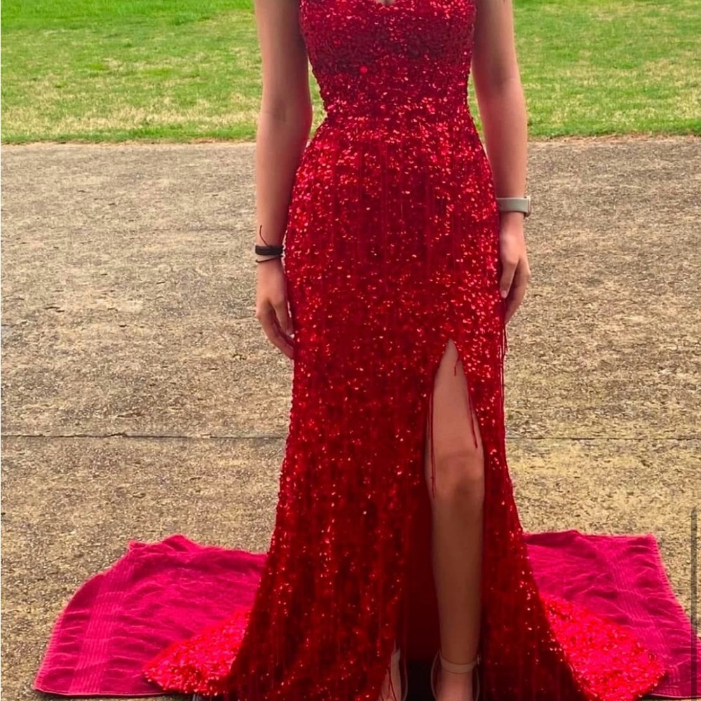 Sherri Hill Red Prom Dress